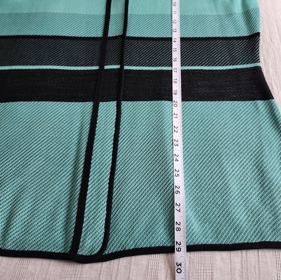 Ming Wang Full Zip Jacket Cardigan 3/4 Sleeves Mature Mint Green Black XL - Picture 10 of 13